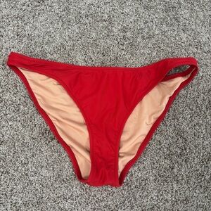 J. Crew Red high cut Bikini Bottom large